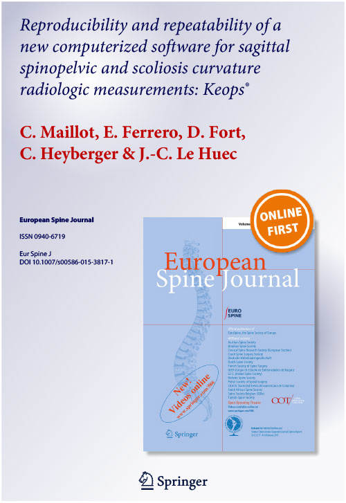 Reproducibility and repeatability of a new computerized software for sagittal spinopelvic and scoliosis curvature radiologic measurements: Keops®
